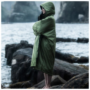 Dryrobe Vorauszahlung Lang Ã„rmel Ã„ndern Kleid V3 DR104V3 - Dunkel GrÃ¼n / Black